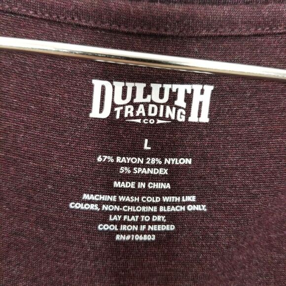 Duluth Trading Co. Women's Wearwithall Ponte Knit Long Sleeve Dress Sz L Maroon - Picture 7 of 7